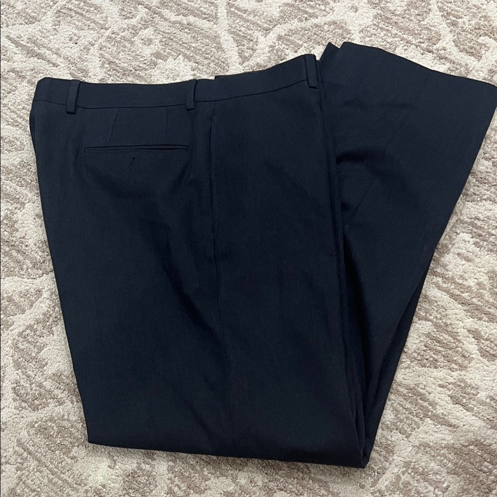 Lauren Ralph Lauren Classic Navy Flat Front Dress Pants